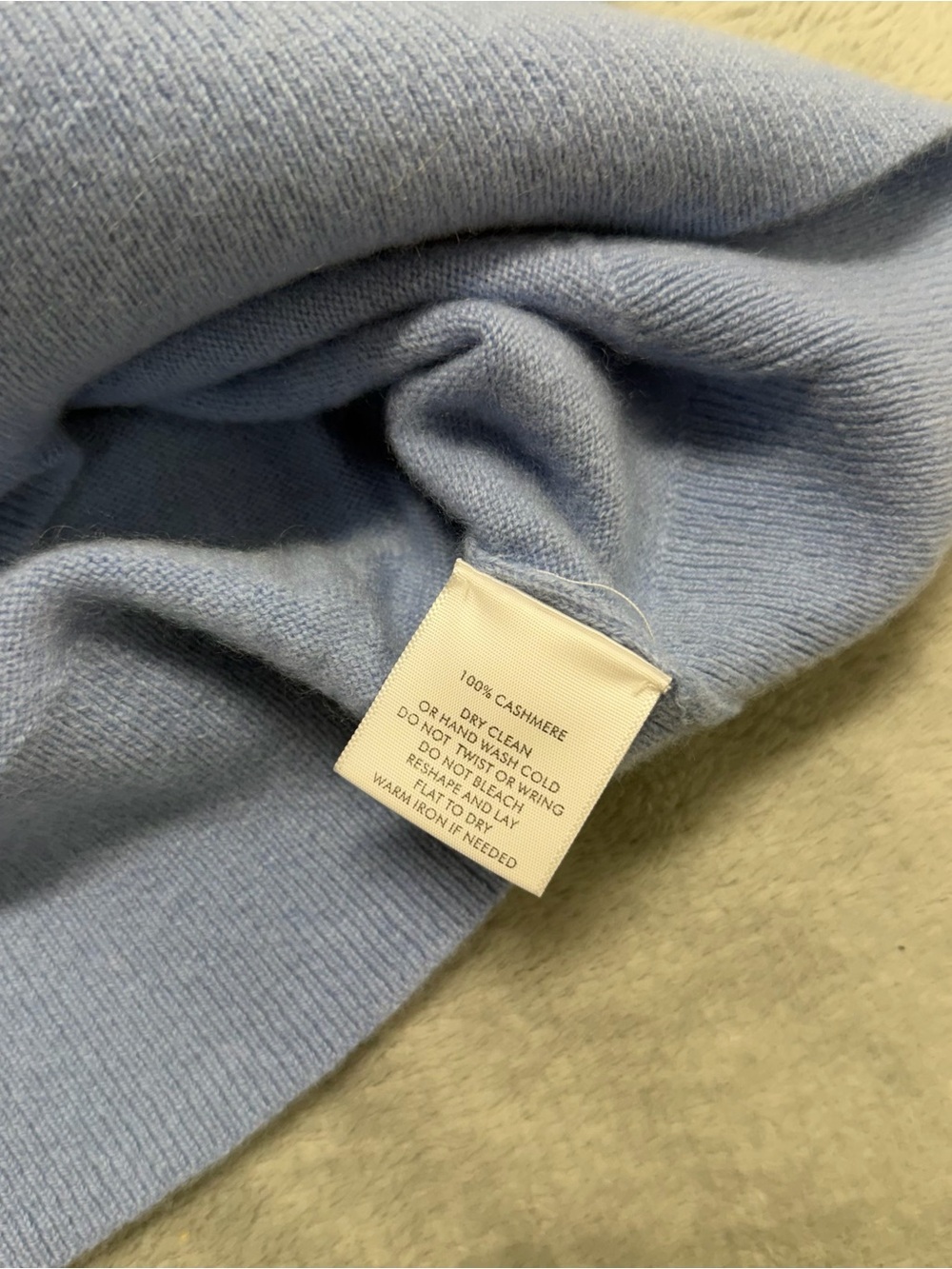 White + Warren 100% Cashmere Sweater Crewneck Baby Blue Womens Small - Picture 8 of 9